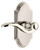 Grandeur Hardware - Arc Short Plate Privacy with Bellagio Lever in Polished Nickel - ARCBEL - 885008