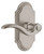 Grandeur Hardware - Arc Short Plate Privacy with Bellagio Lever in Satin Nickel - ARCBEL - 885009