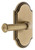 Grandeur Hardware - Arc Short Plate Privacy with Georgetown Lever in Vintage Brass - ARCGEO - 885036