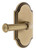 Grandeur Hardware - Arc Short Plate Privacy with Georgetown Lever in Vintage Brass - ARCGEO - 885043