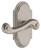 Grandeur Hardware - Arc Short Plate Privacy with Newport Lever in Satin Nickel - ARCNEW - 885049