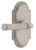 Grandeur Hardware - Arc Short Plate Privacy with Soleil Lever in Satin Nickel - ARCSLL - 885066