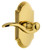 Grandeur Hardware - Arc Short Plate Privacy with Bellagio Lever in Lifetime Brass - ARCBEL - 885089