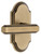 Grandeur Hardware - Arc Short Plate Privacy with Carre Lever in Vintage Brass - ARCCRL - 885104