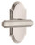 Grandeur Hardware - Arc Short Plate Privacy with Carre Lever in Polished Nickel - ARCCRL - 885110
