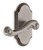 Grandeur Hardware - Arc Short Plate Privacy with Newport Lever in Antique Pewter - ARCNEW - 885136