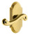 Grandeur Hardware - Arc Short Plate Privacy with Newport Lever in Lifetime Brass - ARCNEW - 885137