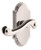 Grandeur Hardware - Arc Short Plate Privacy with Newport Lever in Polished Nickel - ARCNEW - 885140