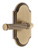 Grandeur Hardware - Arc Short Plate Privacy with Soleil Lever in Vintage Brass - ARCSLL - 885152