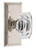 Grandeur Hardware - Carre Short Plate Passage with Baguette Clear Crystal Knob in Polished Nickel - CARBCC - 885822