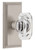 Grandeur Hardware - Carre Short Plate Passage with Baguette Clear Crystal Knob in Satin Nickel - CARBCC - 885831