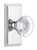 Grandeur Hardware - Carre Short Plate Passage with Bordeaux Crystal Knob in Bright Chrome - CARBOR - 885859