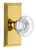 Grandeur Hardware - Carre Short Plate Passage with Bordeaux Crystal Knob in Lifetime Brass - CARBOR - 885860