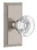 Grandeur Hardware - Carre Short Plate Passage with Bordeaux Crystal Knob in Satin Nickel - CARBOR - 885863