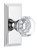 Grandeur Hardware - Carre Short Plate Passage with Chambord Crystal Knob in Bright Chrome - CARCHM - 885899