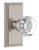 Grandeur Hardware - Carre Short Plate Passage with Chambord Crystal Knob in Satin Nickel - CARCHM - 885911