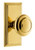 Grandeur Hardware - Carre Short Plate Passage with Circulaire Knob in Lifetime Brass - CARCIR - 885915