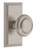 Grandeur Hardware - Carre Short Plate Passage with Circulaire Knob in Satin Nickel - CARCIR - 885919