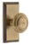 Grandeur Hardware - Carre Short Plate Passage with Circulaire Knob in Vintage Brass - CARCIR - 885921