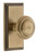 Grandeur Hardware - Carre Short Plate Passage with Circulaire Knob in Vintage Brass - CARCIR - 885929
