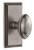 Grandeur Hardware - Carre Short Plate Passage with Eden Prairie Knob in Antique Pewter - CAREDN - 885946