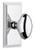 Grandeur Hardware - Carre Short Plate Passage with Eden Prairie Knob in Bright Chrome - CAREDN - 885947