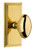 Grandeur Hardware - Carre Short Plate Passage with Eden Prairie Knob in Lifetime Brass - CAREDN - 885948
