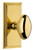 Grandeur Hardware - Carre Short Plate Passage with Eden Prairie Knob in Lifetime Brass - CAREDN - 885957