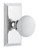 Grandeur Hardware - Carre Short Plate Passage with Hyde Park Knob in Bright Chrome - CARHYD - 885983