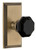 Grandeur Hardware - Carre Short Plate Passage with Lyon Knob in Vintage Brass - CARLYO - 886005