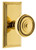 Grandeur Hardware - Carre Short Plate Passage with Soleil Knob in Lifetime Brass - CARSOL - 886039