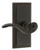 Grandeur Hardware - Carre Short Plate Passage with Bellagio Lever in Timeless Bronze - CARBEL - 886053