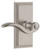 Grandeur Hardware - Carre Short Plate Passage with Bellagio Lever in Satin Nickel - CARBEL - 886061