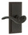 Grandeur Hardware - Carre Short Plate Passage with Bellagio Lever in Timeless Bronze - CARBEL - 886062