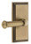 Grandeur Hardware - Carre Short Plate Passage with Georgetown Lever in Vintage Brass - CARGEO - 886095