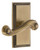 Grandeur Hardware - Carre Short Plate Passage with Newport Lever in Vintage Brass - CARNEW - 886111