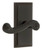 Grandeur Hardware - Carre Short Plate Passage with Newport Lever in Timeless Bronze - CARNEW - 886186