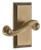 Grandeur Hardware - Carre Short Plate Passage with Newport Lever in Vintage Brass - CARNEW - 886187