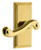Grandeur Hardware - Carre Short Plate Passage with Newport Lever in Lifetime Brass - CARNEW - 886189