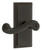 Grandeur Hardware - Carre Short Plate Passage with Newport Lever in Timeless Bronze - CARNEW - 886194