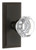 Grandeur Hardware - Carre Short Plate Privacy with Chambord Crystal Knob in Timeless Bronze - CARCHM - 886332