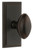 Grandeur Hardware - Carre Short Plate Privacy with Eden Prairie Knob in Timeless Bronze - CAREDN - 886381