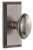 Grandeur Hardware - Carre Short Plate Privacy with Eden Prairie Knob in Antique Pewter - CAREDN - 886383