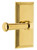 Grandeur Hardware - Carre Short Plate Privacy with Georgetown Lever in Lifetime Brass - CARGEO - 886518