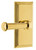 Grandeur Hardware - Carre Short Plate Privacy with Georgetown Lever in Lifetime Brass - CARGEO - 886595