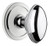 Grandeur Hardware - Circulaire Rosette Privacy with Eden Prairie Knob in Bright Chrome - CIREDN - 887855