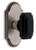 Grandeur Hardware - Arc Short Plate Single Dummy with Baguette Black Crystal Knob in Antique Pewter - ARCBCB - 897417