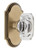 Grandeur Hardware - Arc Short Plate Single Dummy with Baguette Clear Crystal Knob in Vintage Brass - ARCBCC - 897431