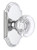 Grandeur Hardware - Arc Short Plate Single Dummy with Bordeaux Crystal Knob in Bright Chrome - ARCBOR - 897441