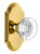 Grandeur Hardware - Arc Short Plate Single Dummy with Bordeaux Crystal Knob in Lifetime Brass - ARCBOR - 897442